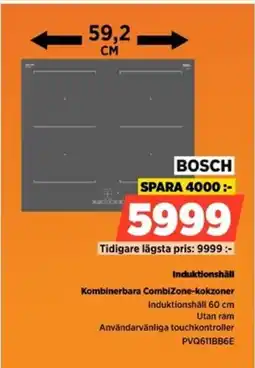Power BOSCH Induktionshäll PVQ611BB6E erbjuda