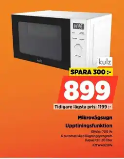 Power Kulz Mikrovågsugn KMW4020W erbjuda