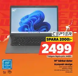 Power CEPTER 14" bärbar dator CPIXEL2GM erbjuda