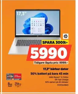 Power HP 17,3" bärbar dator 17CP2431NO erbjuda