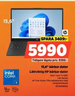 Power HP 15,6" bärbar dator 15FD0085NO erbjuda