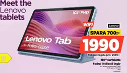 Power Lenovo 10,1" surfplatta ZAEHO174SE erbjuda