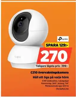 Power C210 övervakningskamera TPLTAPOC210 erbjuda