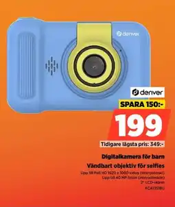 Power Denver Digitalkamera för barn KCA1351BU erbjuda