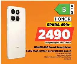 Power HONOR 400 Smart Smartphone 5109BWXR erbjuda