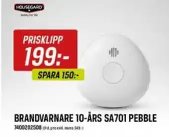 Brandvarnare 10-års SA701 pebble