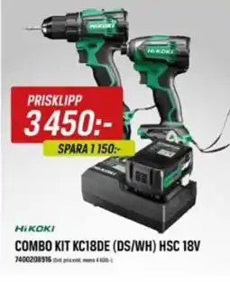 Tools HIKOKI Combo kit KC18DE (ds/wh) HSC 18V erbjuda