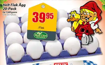 Helt Flak Ägg 20-Pack