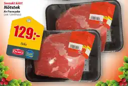 Extra Mjällby Stormarknad Svenskt kött! Nötstek erbjuda