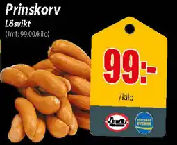 Extra Mjällby Stormarknad Prinskorv erbjuda