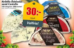Extra Mjällby Stormarknad Kvibille Ädelosta, samt Castello erbjuda