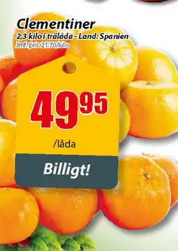 Extra Mjällby Stormarknad Clementiner erbjuda