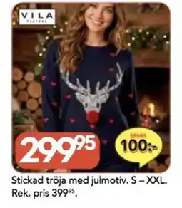 Bo Ohlsson Stickad tröja med julmotiv erbjuda