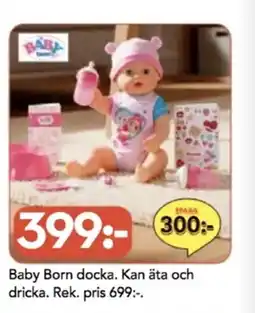 Bo Ohlsson Baby Born docka. Kan äta och dricka erbjuda