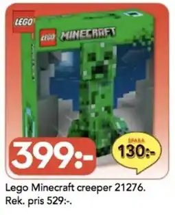 Bo Ohlsson Lego Minecraft creeper 21276 erbjuda
