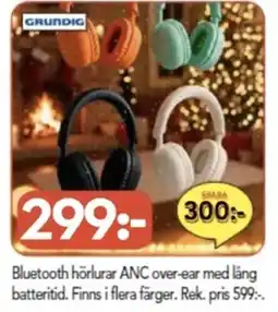 Bo Ohlsson GRUNDIG Bluetooth hörlurar ANC over-ear med lång batteritid erbjuda