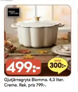 Bo Ohlsson Gjutjärnsgryta Blomma erbjuda