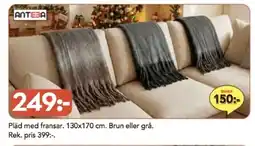 Bo Ohlsson Pläd med fransar erbjuda