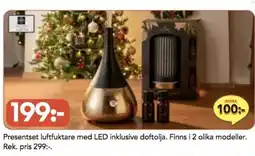 Bo Ohlsson Presentset luftfuktare med LED inklusive doftolja erbjuda