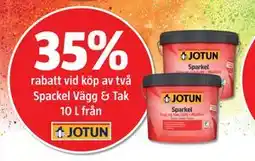 Bauhaus 35%rabatt vid köp av två Spackel Vägg & Tak 10 L från erbjuda