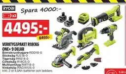 Bauhaus VERKTYGSPAKET R18CK6 ONE+ 9 DELAR erbjuda