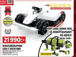 Bauhaus ROBOTGRÄSKLIPPARE LUBA 23000X AWD erbjuda