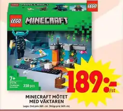 ICA Maxi LEGO Minecraft mötet med väktaren erbjuda