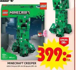 ICA Maxi LEGO Minecraft creeper erbjuda