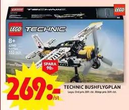 ICA Maxi LEGO Technic bushflygplan erbjuda