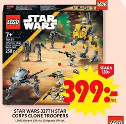 ICA Maxi LEGO Star Wars 327th star corps clone troopers erbjuda