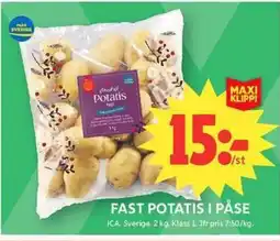 ICA Maxi ICA Fast potatis i påse erbjuda
