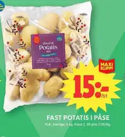 ICA Maxi ICA Fast potatis i påse erbjuda