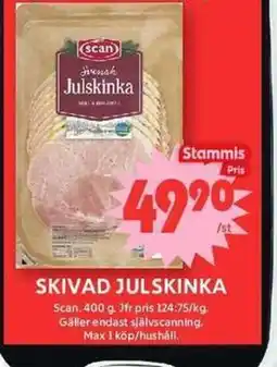 ICA Maxi Scan Skivad julskinka erbjuda