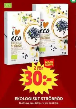 ICA Maxi ICA Ekologiskt ströbröd erbjuda