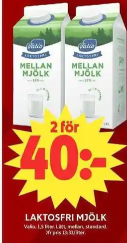 ICA Maxi Valio Laktosfri mjölk erbjuda
