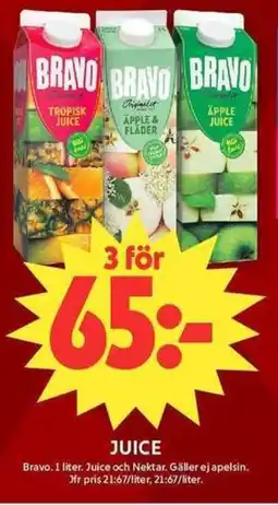 ICA Maxi Bravo Juice erbjuda