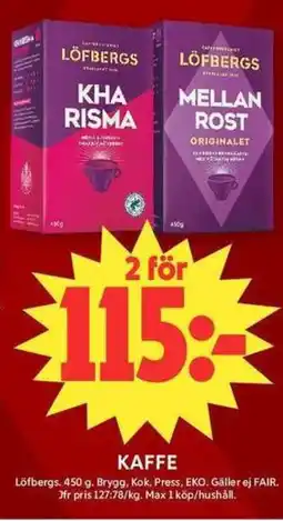 ICA Maxi Löfbergs Kaffe erbjuda