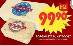 ICA Maxi BOXHOLMS Borgmästar-, kryddost erbjuda