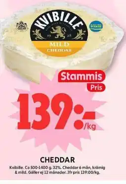 ICA Maxi Kvibille Cheddar erbjuda