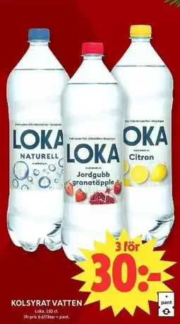 ICA Maxi Loka Kolsyrat vatten erbjuda