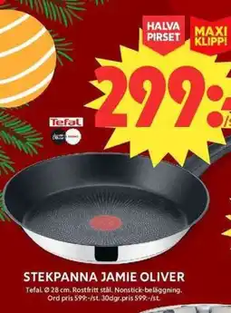 ICA Maxi Tefal Stekpanna Jamie Oliver erbjuda
