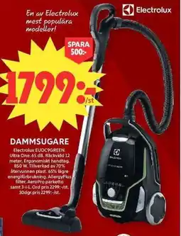 ICA Maxi Electrolux Dammsugare EUOC9GREEN erbjuda