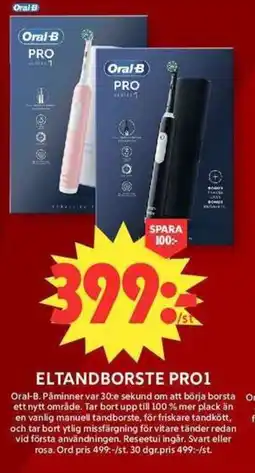 ICA Maxi Oral-B Eltandborste Pro1 erbjuda