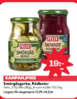 Hemköp Smörgåsgurka, Rödbetor erbjuda