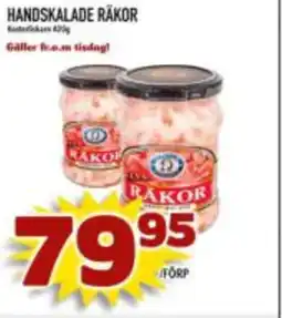 Din Mat Handskalade räkor erbjuda