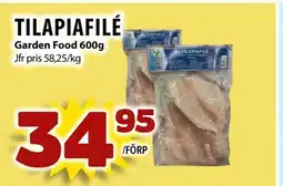 Matvärlden Tensta TILAPIAFILÉ Garden Food erbjuda