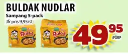 Matvärlden Tensta Buldak nudlar erbjuda