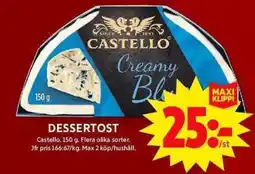 ICA Maxi CASTELLO Dessertost erbjuda