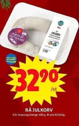 ICA Maxi ICA Rå julkorv erbjuda