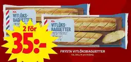 ICA Maxi ICA Frysta vitlöksbaguetter erbjuda